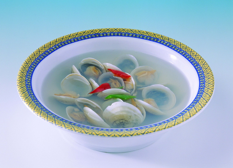 large group of objects, directly above, sweet food, food, bowl, 2K, still life, ceramic, multi colored, blue, freshness, oysters, indoors, high angle view