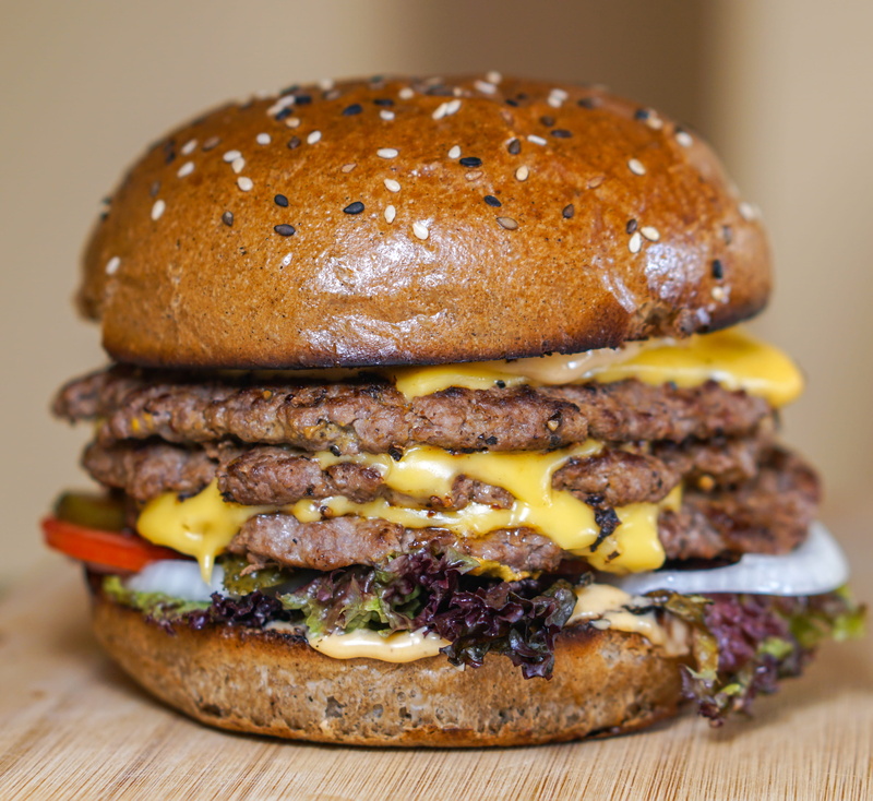 burger, hamburger, food and drink, bun, no people, ready-to-eat, freshness, unhealthy eating, meat, fast food, cheeseburger, snack, studio shot, dish, focus on foreground