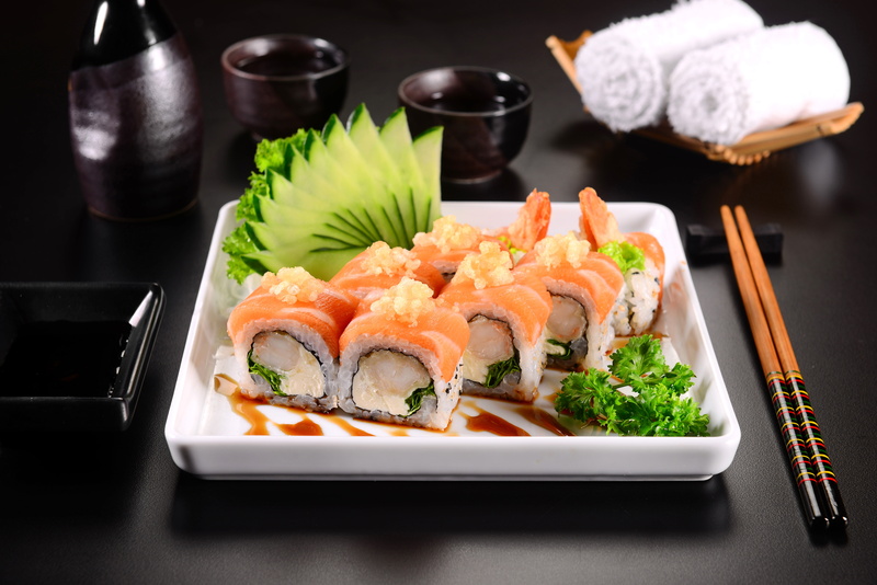 Food, table, 5K, ready-to-eat, vegetables, indoors, tray, soy sauce, food and drink, rice - food staple, freshness, sushi, fish, asian food, chopsticks