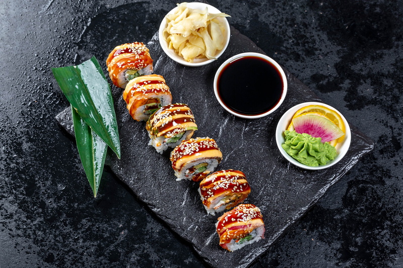 Food, Soy sauce, 4K, Sushi, photo