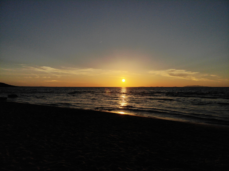 land, outdoors, scenics - nature, blu, wave, tranquility, horizon over water, yellow, horizon, beach, italy, reflection, via pisa, sunset, no people, cloud - sky