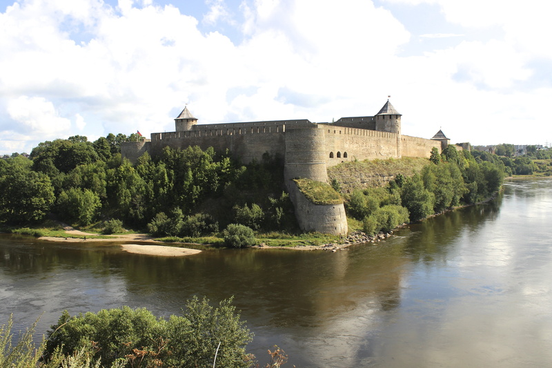 building, history, waterfront, castle, old, sky, plant, built structure, cloud - sky, no people, 4K, estonia, travel, building exterior, river, architecture