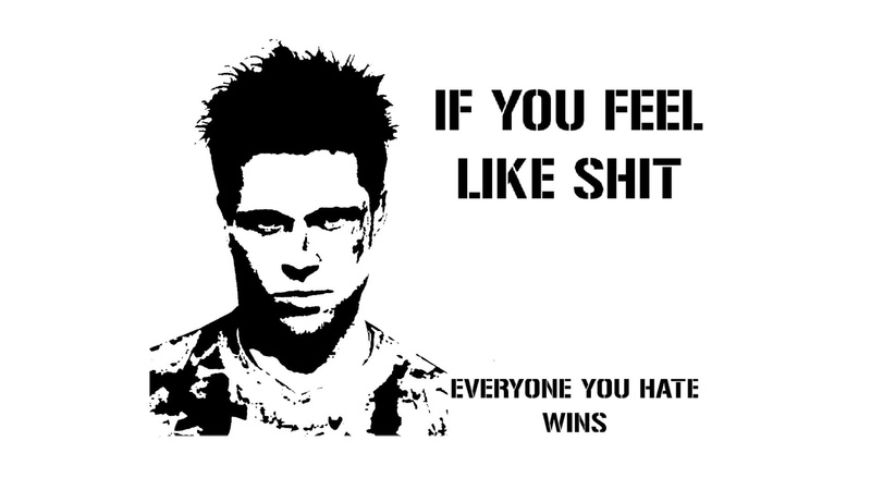 quote tyler durden motivational, text, looking at camera, human face, sign, one person, young adult, studio shot, front view, white background, communication