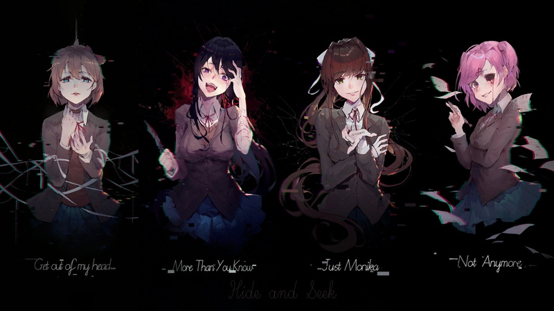 1080P, Monika (Doki Doki Literature Club!), Video Game, Yuri (Doki Doki Literature Club!), Doki Doki Literature Club!, Natsuki (Doki Doki Literature Club!)