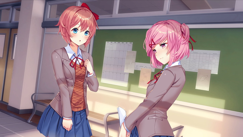 DDLC, Sayori (Doki Doki Literature Club), 1080P, Natsuki (Doki Doki Literature Club), Doki Doki Literature Club