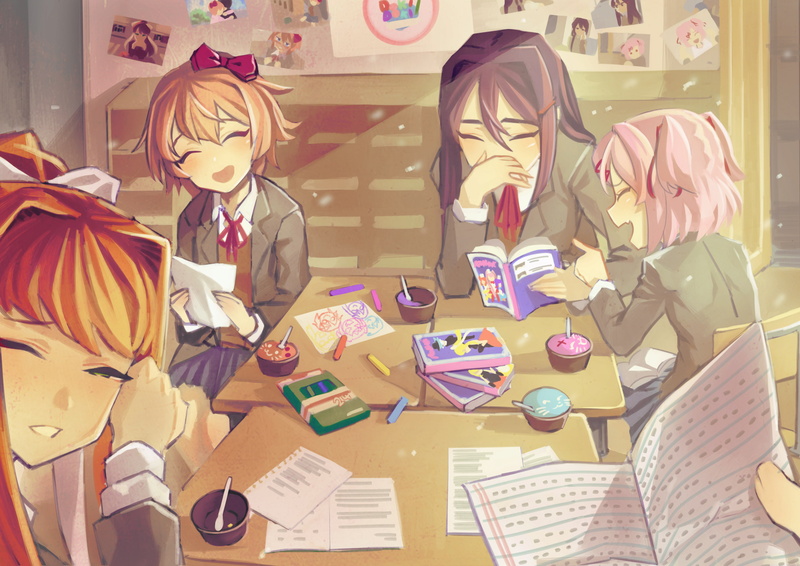 Yuri (Doki Doki Literature Club!), Video Game, 2K, Monika (Doki Doki Literature Club!), Sayori (Doki Doki Literature Club!), Natsuki (Doki Doki Literature Club!)