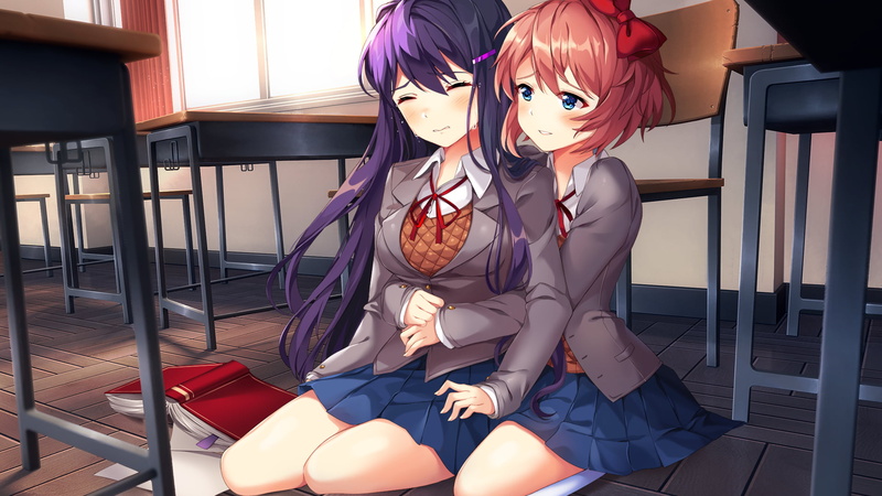 Yuri (Doki Doki Literature Club), DDLC, 1080P, Sayori (Doki Doki Literature Club), Doki Doki Literature Club