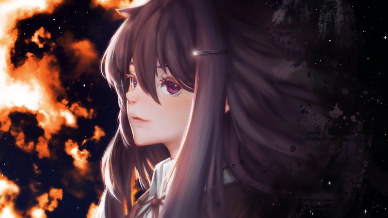 Yuri (Doki Doki Literature Club), anime, Doki Doki Literature Club, 2K