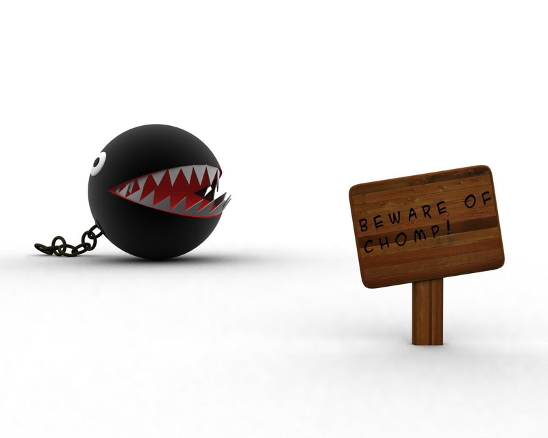 sign, close-up, no people, two objects, capital letter, sport, white background, communication, Mario, indoors, copy space, 720P, wood - material, Chain Chomp