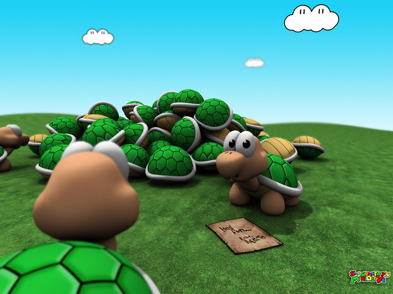no people, sport, 1080P, nature, grass, green color, day, human representation, super, close-up, representation, sky, plant, marion, outdoors, Koopa Troopa