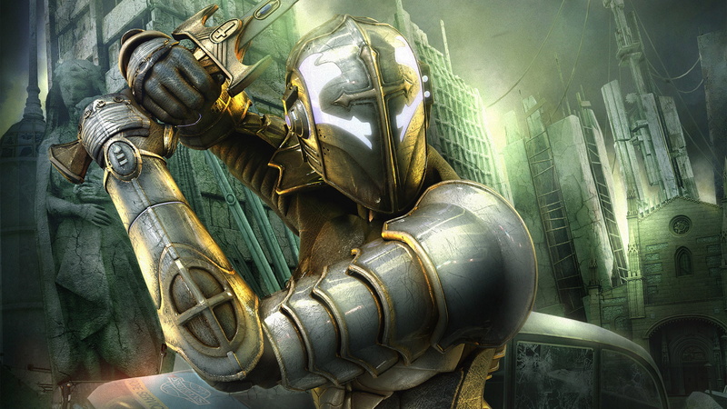 illustration, knight, london, grey, brown, hellgate, 1080P, hdtv