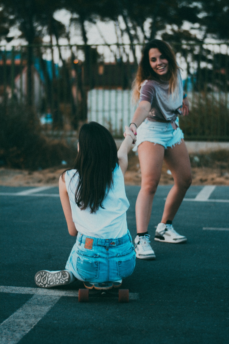 innocence, parent, females, togetherness, outdoors, park, friends, positive emotion, child, focus on foreground, women, leisure activity, enjoyment, casual clothing