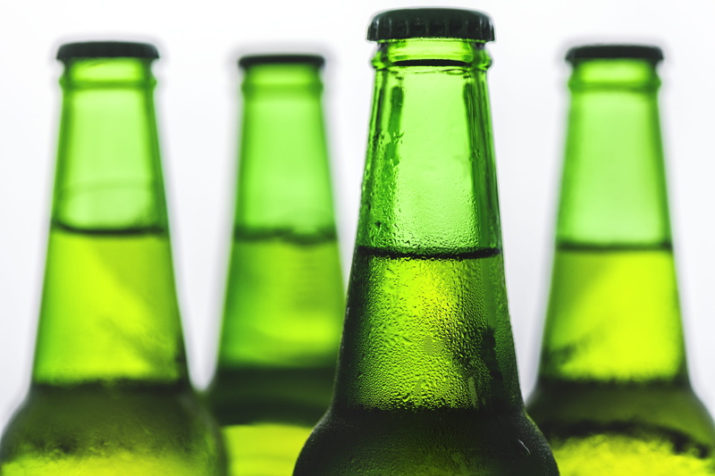 background, alcoholism, celebration, alcohol, transparent, focus on foreground, glass - material, brewery, green, container, glass, draught, studio shot