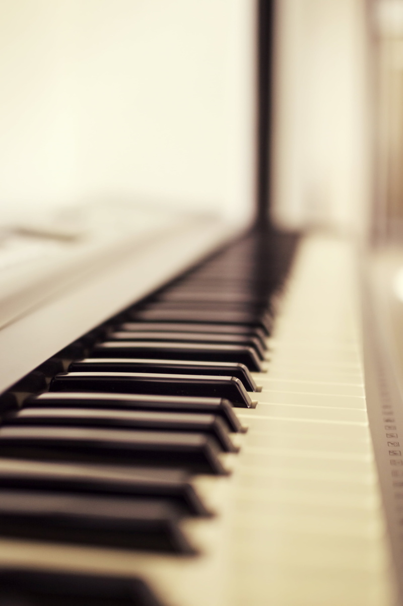 arts culture and entertainment, selective focus, musical instrument, keys, music, musical, pattern, close-up, in a row, synthesizer, indoors, black, piano key