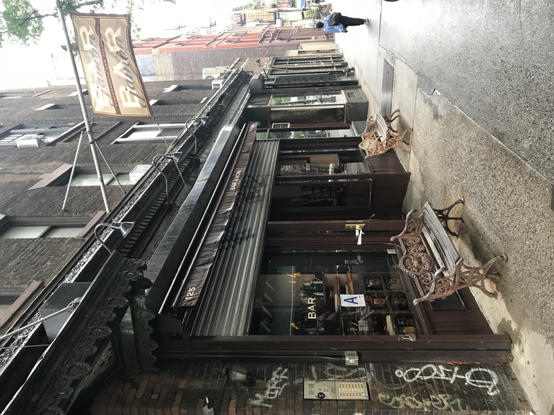 united states, building, architecture, west 17th street, connection, built structure, city, high angle view, rail transportation, new york, outdoors, steps and staircases