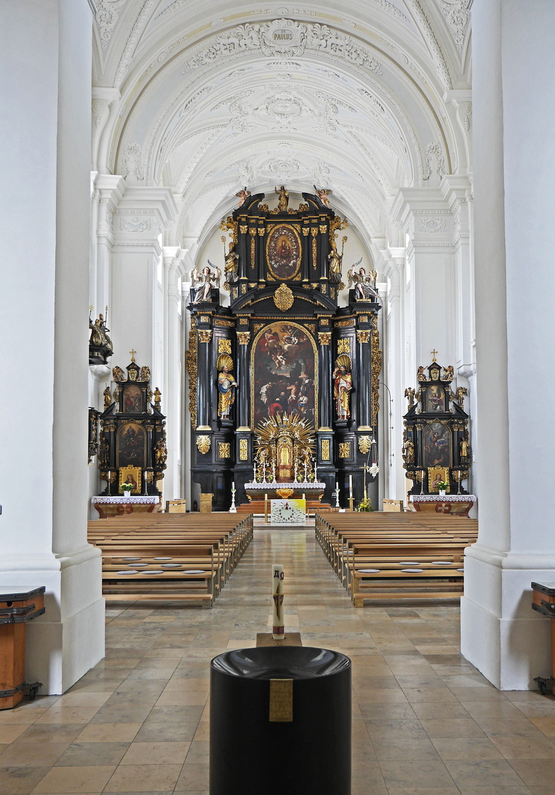 statue, passau, st paul, built structure, building, church, place of worship, architecture, art and craft, architectural column, sculpture, of 17th century