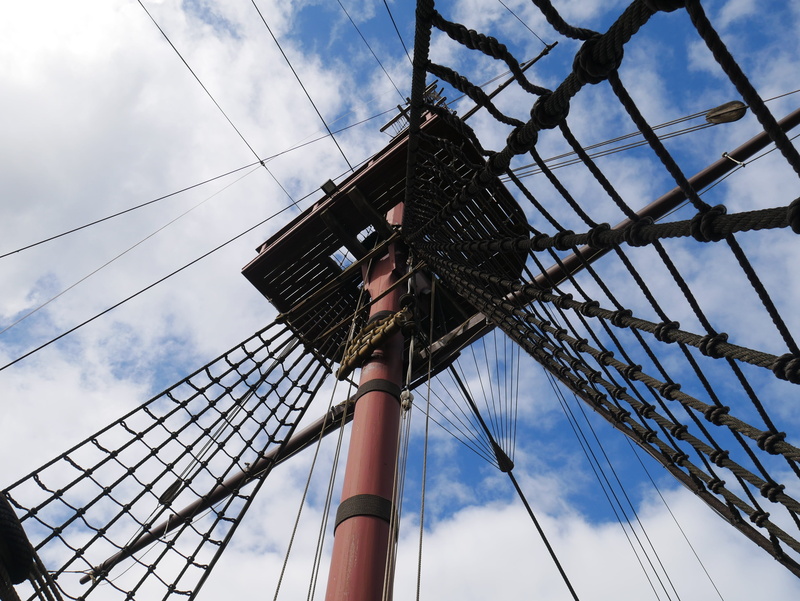 masts, architecture, arts culture and entertainment, cable, low angle view, metal, connection, pole, no people, mast, bridge, sky, sailing ship, ropes