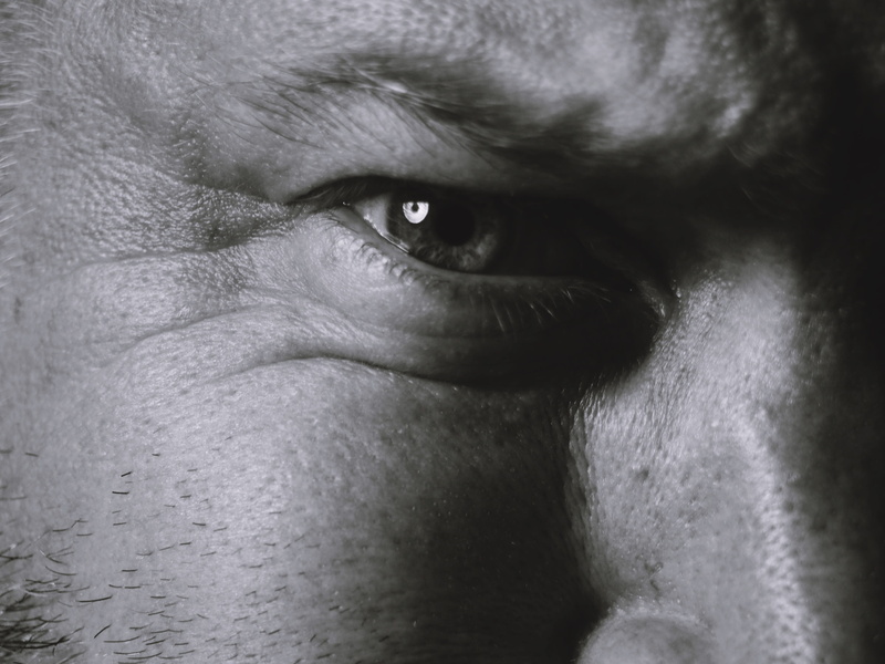 head, expression, human face, grayscale, one person, skin, close-up, creepy, eyes, human, real people, close, eyelashes, shadow, eyebrow, human body part