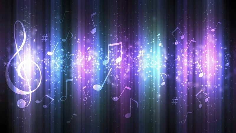 stars, night, backgrounds, indoors, illuminated, violin key, treble clef, glowing, purple, lighting equipment, no people, multi colored, blue, 1080P, nightlife