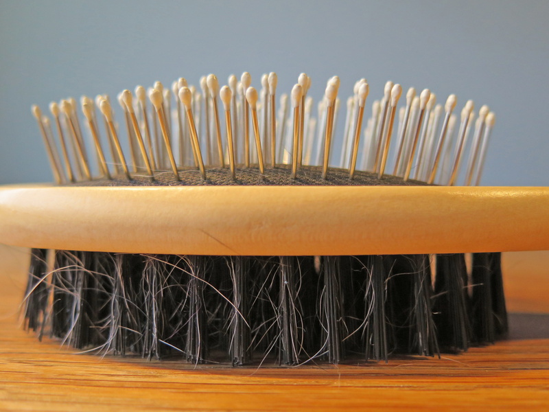 Hair, studio shot, indoors, no people, hair, pattern, still life, barber beauty shop, arrangement, focus on foreground, colored background, wood - material