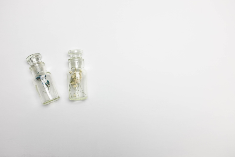 bottles, minimal flatlay, simplicity, flat lay, bottle, transparent, vase, pepper shaker, glass, vintage, glass - material, shaker, white background, herbs