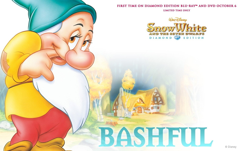 Movie, Snow White, 1080P, Snow White and the Seven Dwarfs, Cartoon, Disney, Bashful