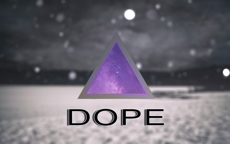 1080P, triangle space star trails dope winter snow universe