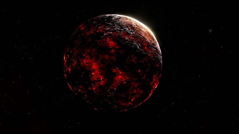 2K, red, sun, space, giant, planet