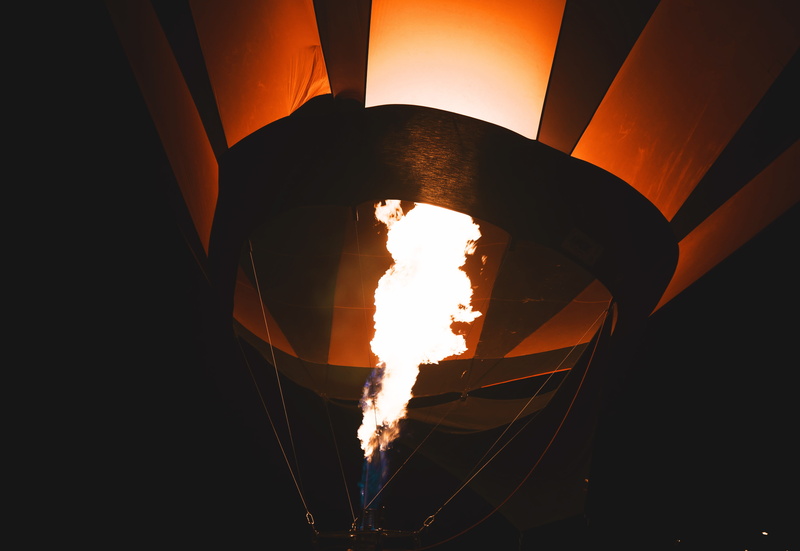 hot air balloons, hot, giant balloon, close-up, flame, glowing, flamethrower, air, illuminated, lighting equipment, night, huge fire, orange color, red