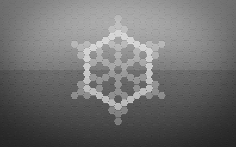 2K, digitalillustration, snowflake, grey, winter, hexagons, digital, holiday