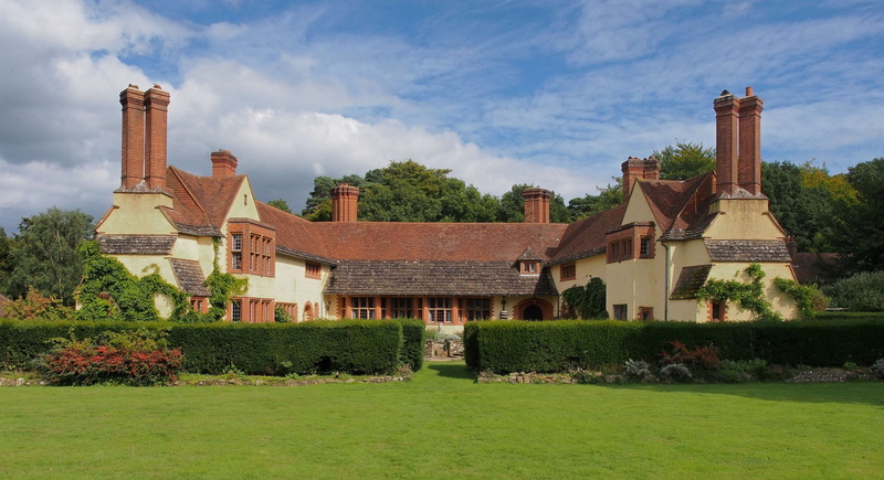 house, summer, rural, england, formal garden, stately, goddards, the past, ancient, surrey, outdoors, lutyens, 4K, ornamental garden, no people, home