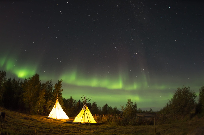sky, dark, beauty in nature, lighted, tranquil scene, boreales, aurora Borealis, Canada, two, star - Space, space and astronomy, tp, plant, exploration
