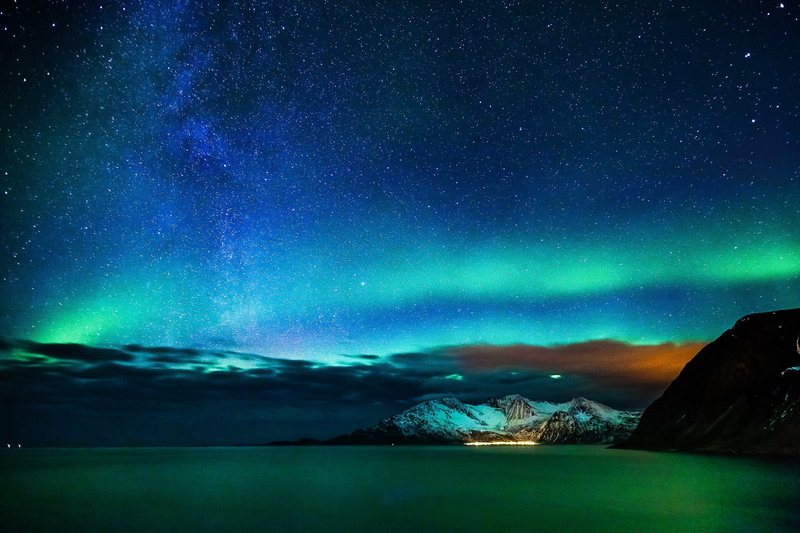 sky, aurora, northern, borealis, boreale, alaska, outdoors, nature, landscape, 1080P, lights, artic