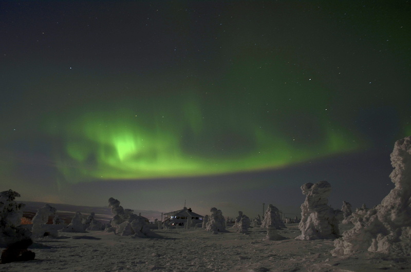 green, scenics - nature, northern light, tranquil scene, green color, space, tranquility, rock, 2K, borealis, cold, majestic, lighted, idyllic, no people