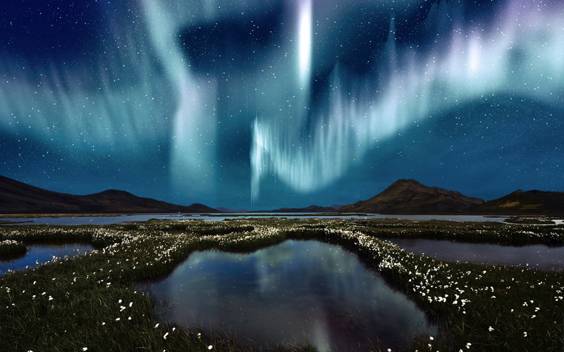 aurora, naturalezal, boreai, artico, 2K