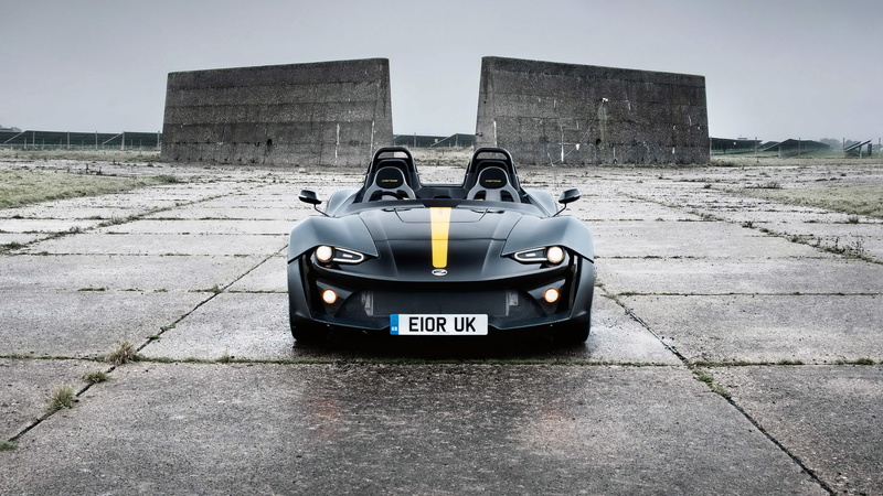 Autosport International Motor Show 2016, ktm, xbow, concrete, parked, Zenos E10 R, black, sports car, 4K, surface, yellow, daytime, gray