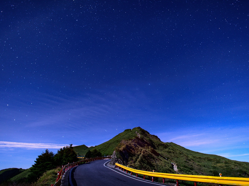 star - space, Taiwan, sky, no people, tranquility, Night, Stars, Lanscapes, transportation, non-urban scene, 5K, Hehuan, Asia, astronomy, environment
