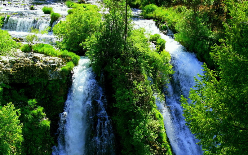 nature, green, lanscape, crude, beautiful, 1080P, 3d and abstract, waterfall, water, awesome view