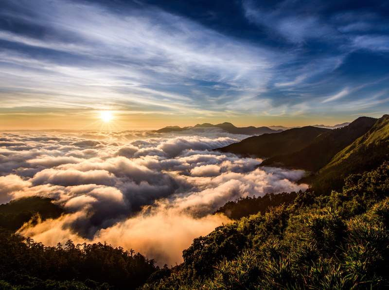 5K, cloudscape, scenics - nature, landscape, environment, outdoors, Hehuanshan, tranquility, Photography, sunlight, beauty in nature, orange color, Mountain