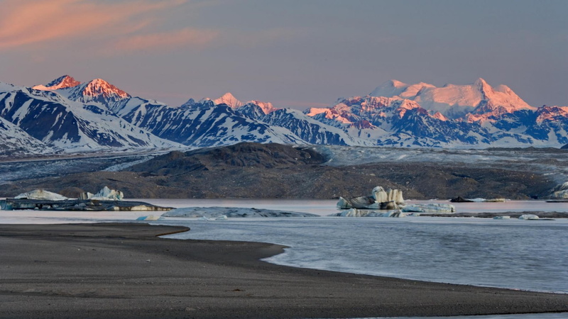 3d and abstract, river, alsek, sunlight, yukon, mountains, snow, 1080P