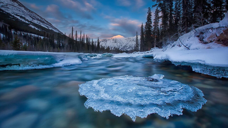 river, Canada, 1080P, Yukon, ice