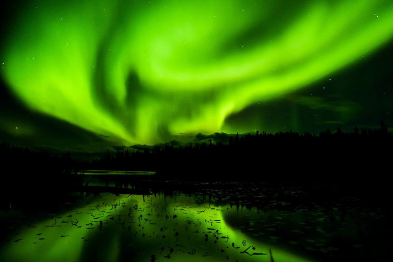 trees, dramatic sky, luminosity, water, nature, astronomy, canada, scenics - nature, reflection, 1080P, green, beauty in nature, tranquil scene, tranquility