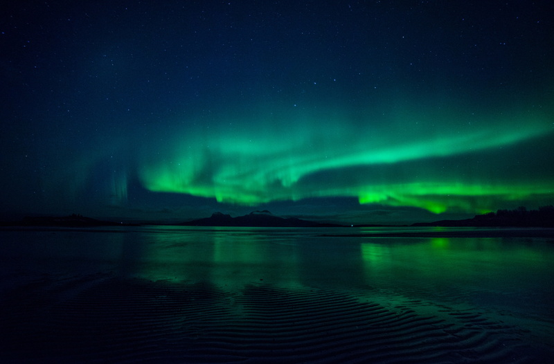 waterfront, Borealis, nordlys, milky way, Aurora, water, green color, star - space, Green, galaxy, tranquility, illuminated, scenics - nature, luminosity