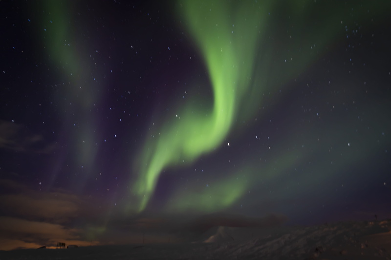 tranquility, environment, low angle view, outer space, idyllic, dramatic sky, space, land, tronso, outdoors, fv304 5, night, norway, northernlights, arctic