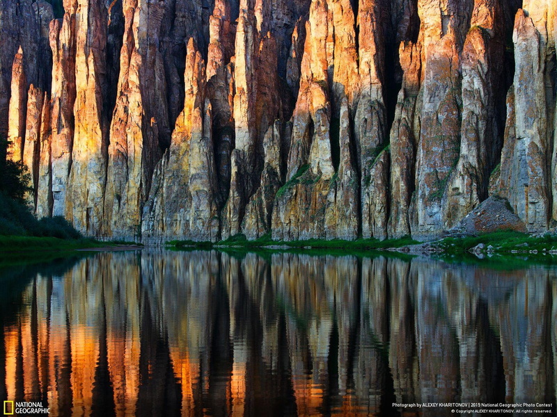 tranquil scene, non-urban scene, tree, reflection, tranquility, symmetry, plant, outdoors, tree trunk, russia, no people, day, singing, national, rock