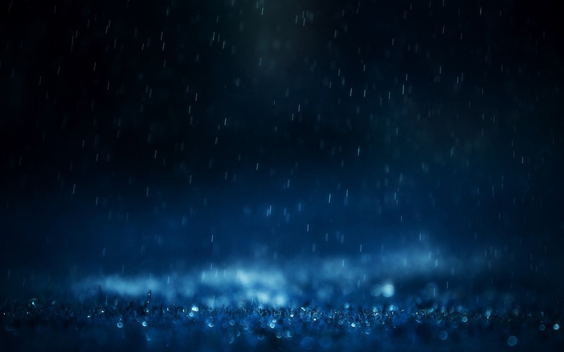 hd, Blue, nature, 1080P, rain, art, walpaper