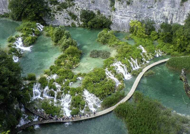 photo, water, no people, growth, waterfall, 720P, flowing water, day, green Color, landscape, river, public domain, outdoors, scenics, plitvice, connection