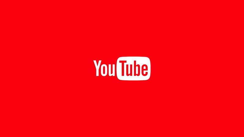 white, red, 1080P, Youtube, Logo