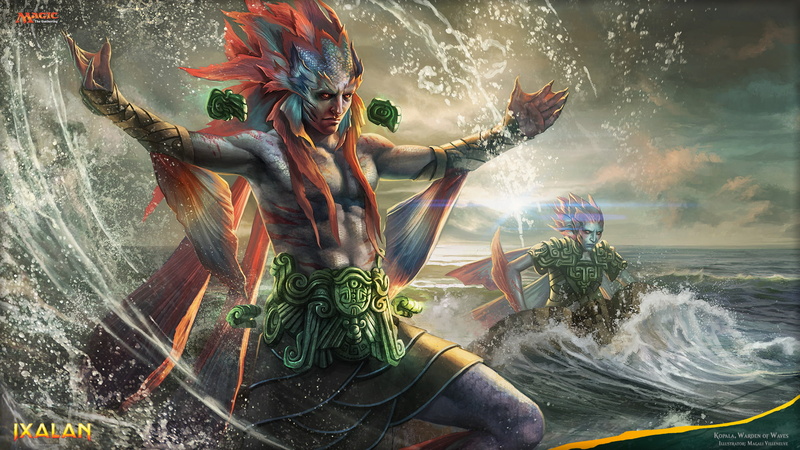 Kopala (Magic: The Gathering), Game, Ixalan (Magic: The Gathering), Merfolk (Magic: The Gathering), Wizard, 1080P, Warden of Waves, Magic: The Gathering