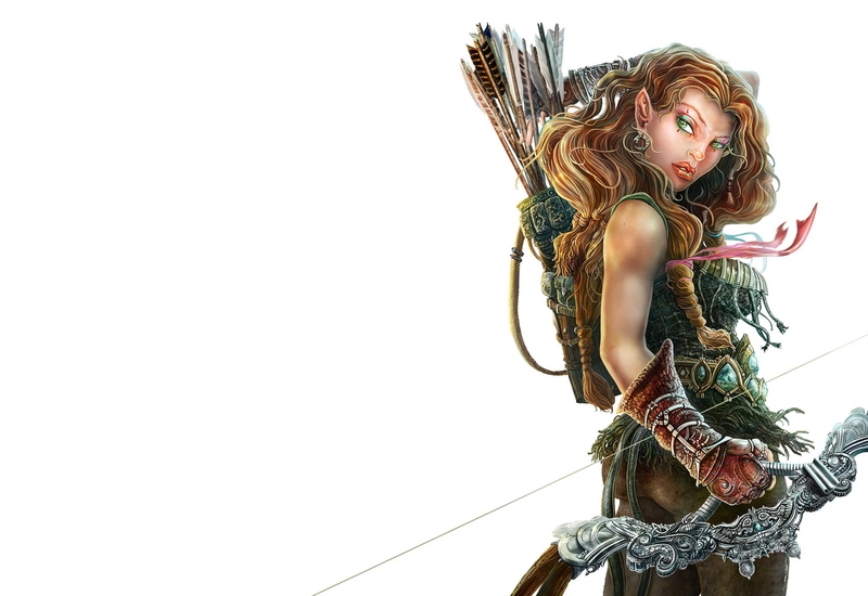 art and craft, elf, look, woman, sky, female likeness, bow, shooter, weapons, statue, representation, Dragonlance, quiver, copy space, hairstyle, architecture